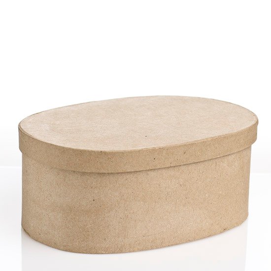 Oval Paper Mache Box