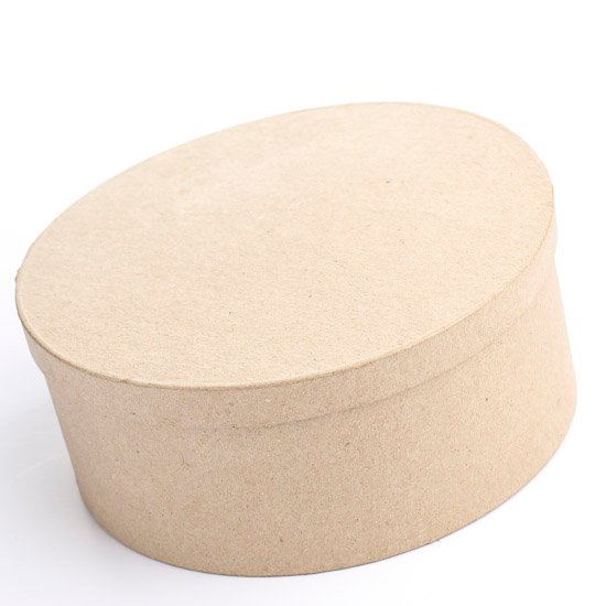 17.78 cm Round Paper Mache Box