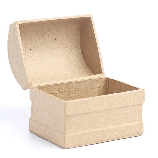 Paper Mache Treasure Chest Keepsake Box