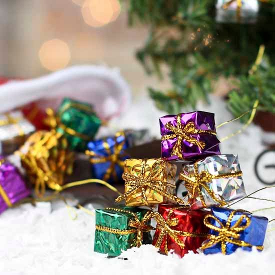1.27 cm Miniature Assorted Holographic Foil Gift Boxes (Pack of 24 pieces)