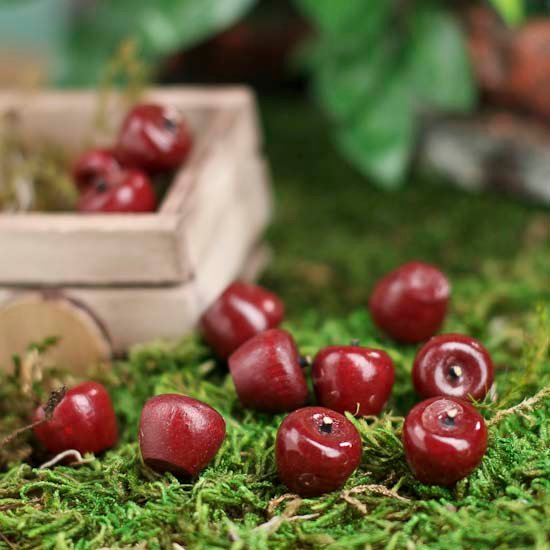 Miniature Stained Wood Apples – 12pcs (Pack of 12 pieces)