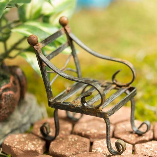 Miniature Rusty Garden Chair