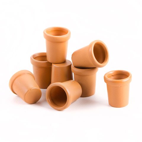 Miniature Faux Terra Cotta Pots (Pack of 8 pieces)