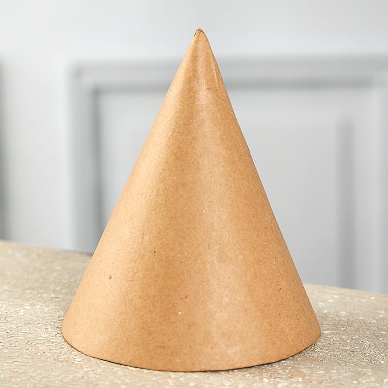 Paper Mache Cone - Cardboard Cone with Open Bottom