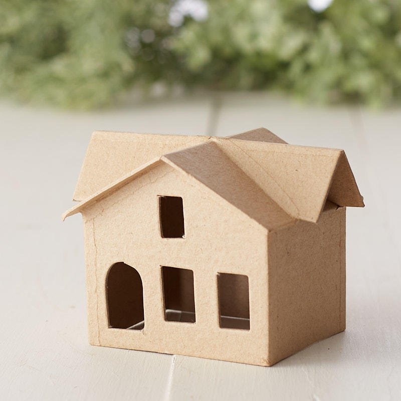 Paper Mache Putz Style House