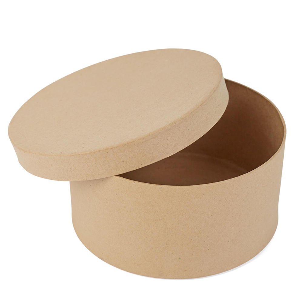 25.4 cm Round Paper Mache Box