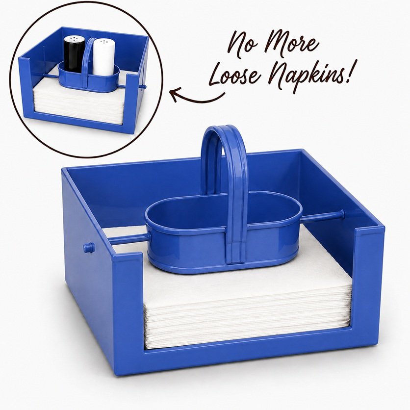 Sky Blue Salt and Pepper Napkin Holder