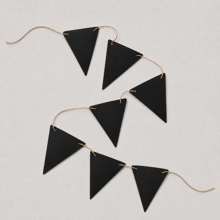 Metal Chalkboard Triangle Pennants Banner Garland