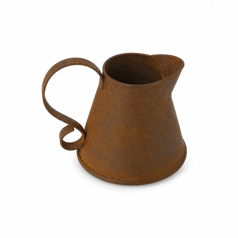 Mini Rusty Metal Water Pitcher